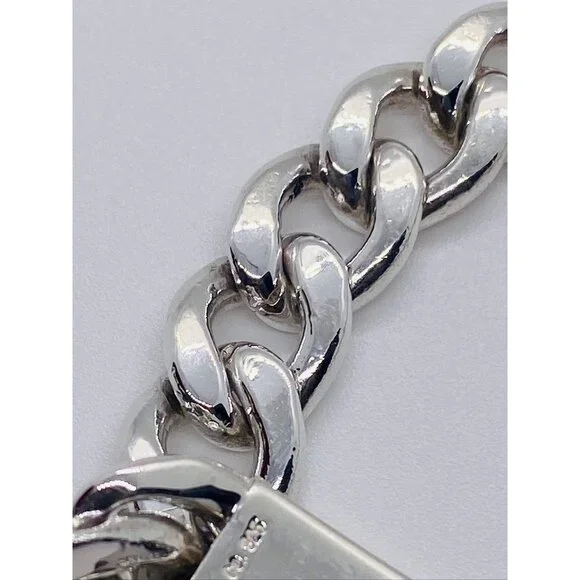 Tiffany & Co Sterling Silver 925 Curb Link ID Plate 8.25